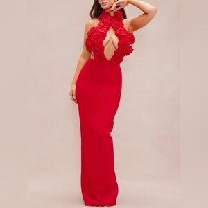 Rose Bandage Maxi Dress